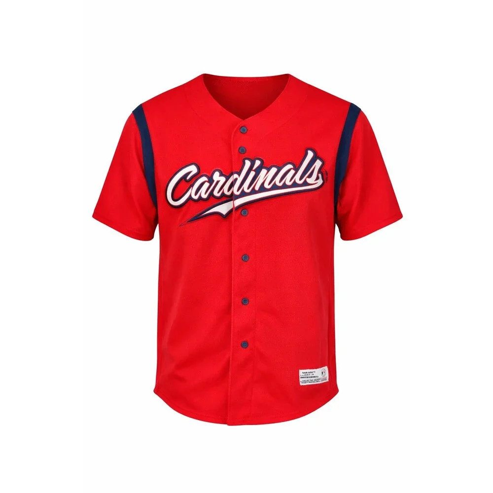 MLB St. Louis Cardinals Embroidered Game Shirt Vintage 90s Red Medium Mens